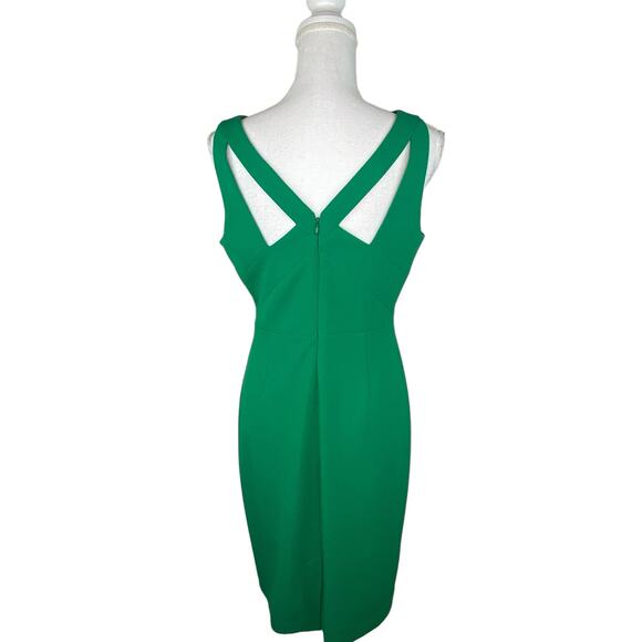 Vince Camuto Women's Cocktail Sheath Dress Size 8 Emerald Green Sleeveless - Picture 2 of 16